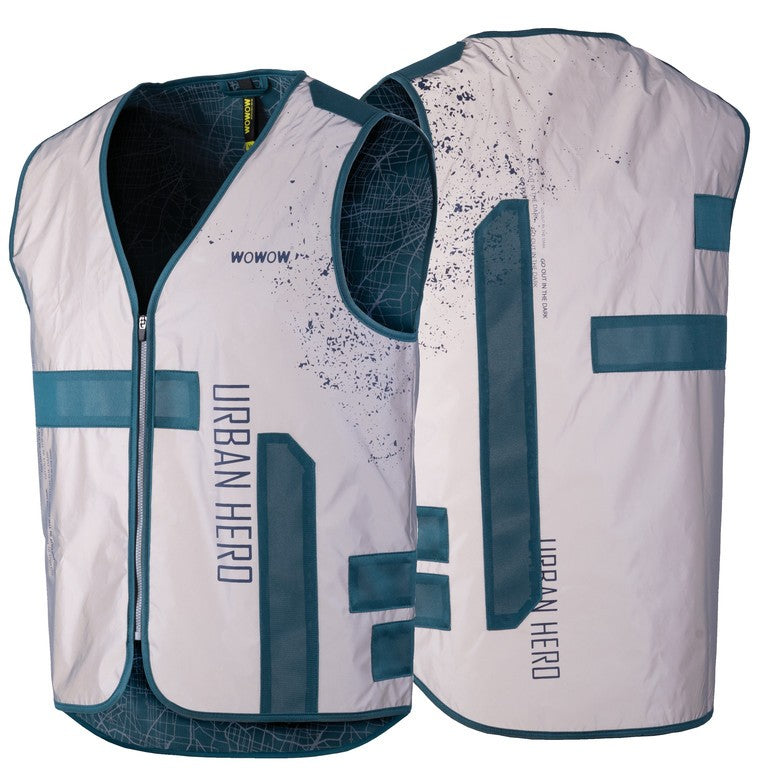 Chaleco de seguridad totalmente reflectante Wowow Urban Hero FR, gris claro, talla XL