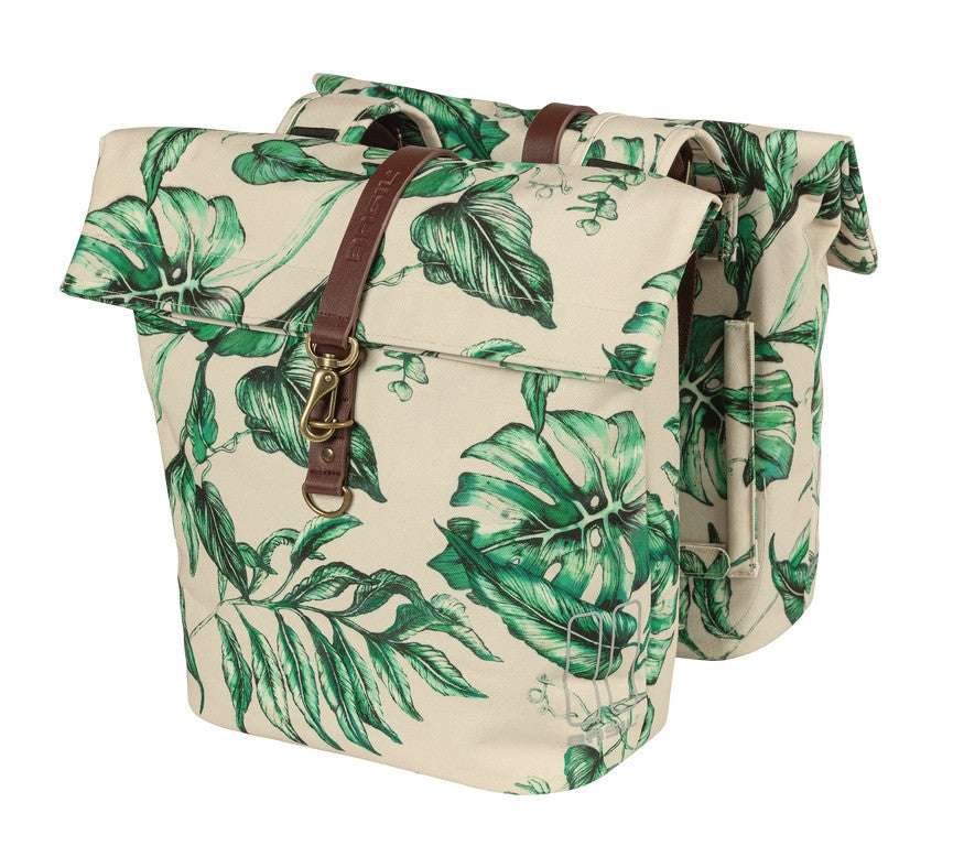 Bolsa doble Basil Ever-Green beige arena, 28x16x35cm, 28-38l