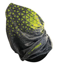 Bandana multifunzione Chiba, estiva grigio scuro/giallo fluo