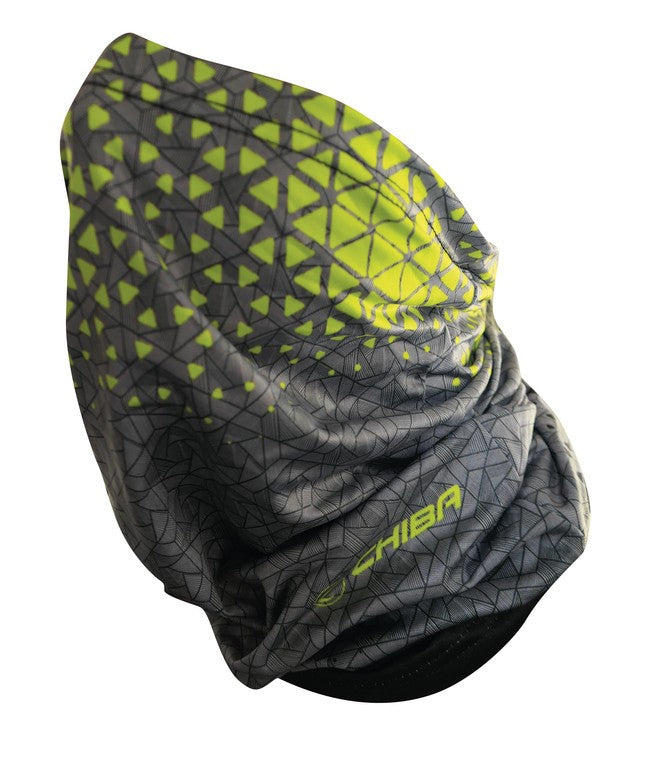 Bandana multifunzione Chiba, estiva grigio scuro/giallo fluo