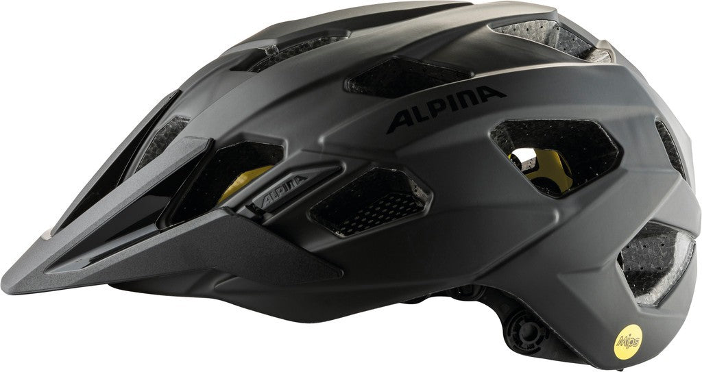 Casco de bicicleta Alpina Plose Mips, negro mate, talla 52-57 cm