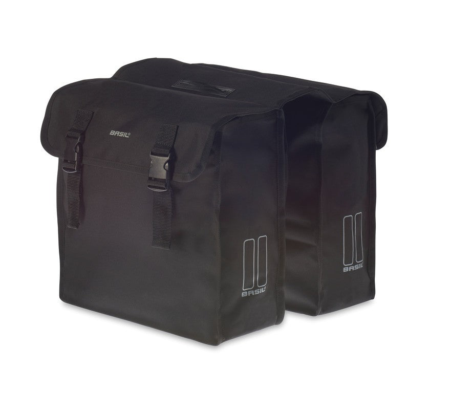Basil Mara XL Doppeltasche, schwarz, 35 x 15 x 32 cm, 35 l