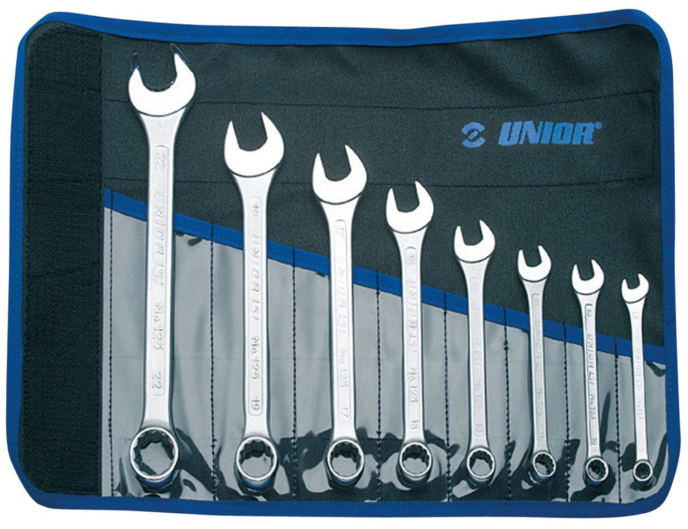 Unior Kombinationsschlüsselsatz mit Tasche, 8-teilig, 8–22 mm, 125/1CT