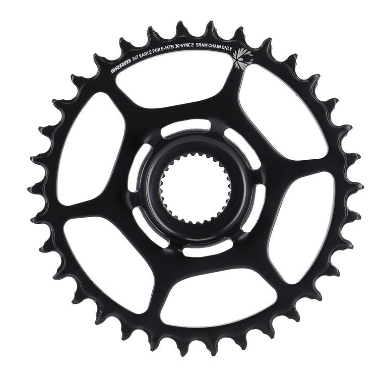 SRAM X-Sync2 Eagle Boost 12-fach 34T Kettenblatt, schwarz, DM Stahl, für Bosch