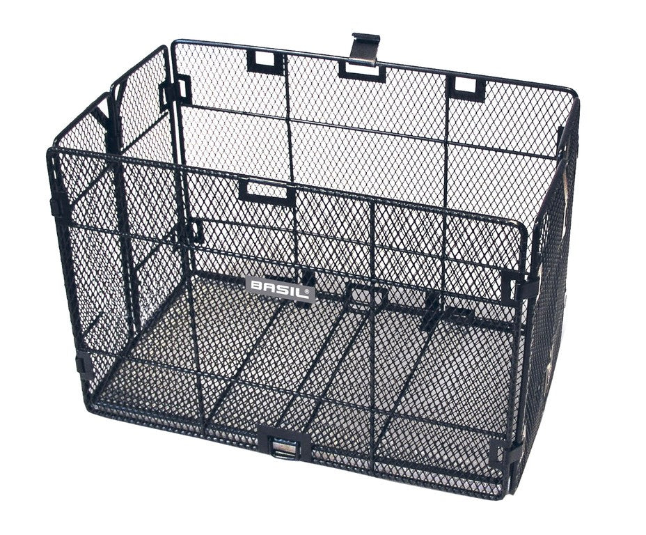 Cestino pieghevole Basil Catania 33x23x20cm, nero, a maglie stretta