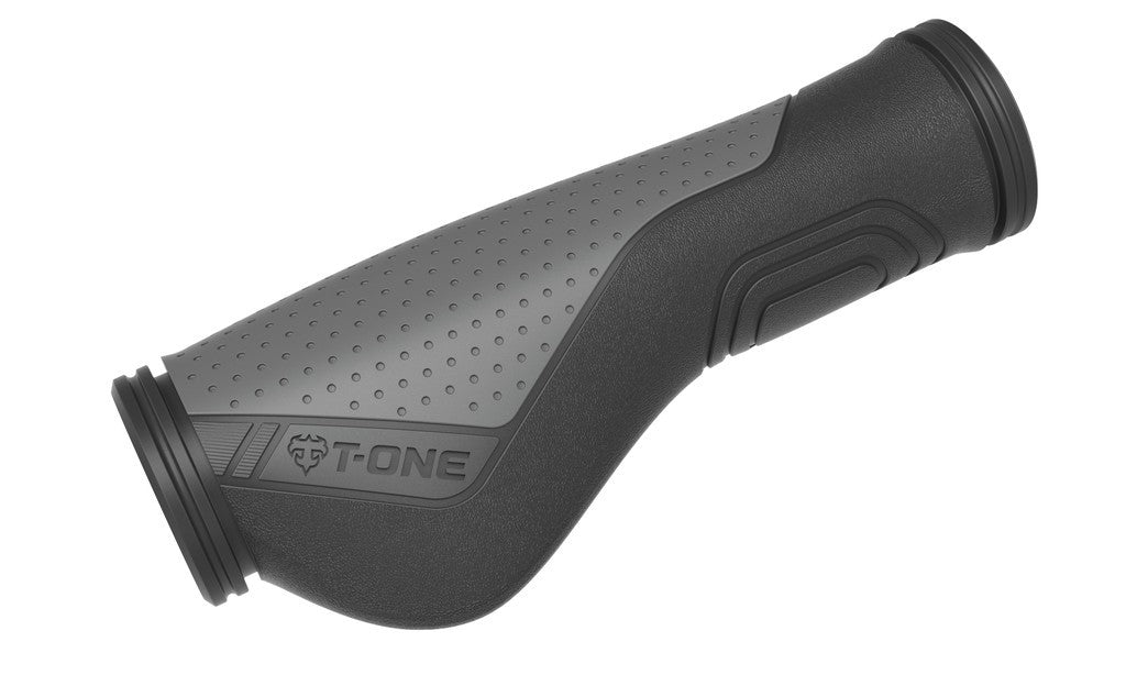 Puños T-One Ripple Ergo de 130 mm, individuales, negros/grises