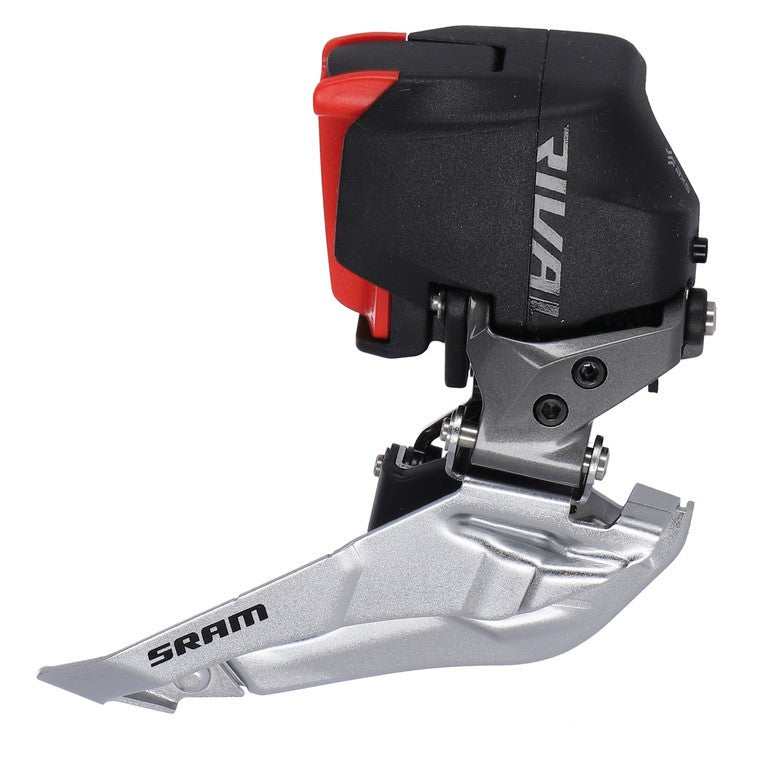 Umwerfer SRAM Rival eTap AXS D1 Anlötversion, 61-66°, 2x12, Rd/Yaw, schwarz