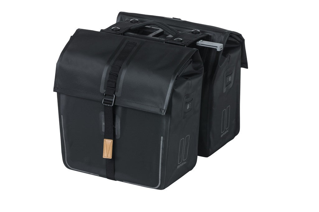 Basil Urban Dry MIK Doppel-Sack, Mattschwarz, 50 l, MIK