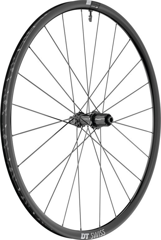 RP DT Swiss PR 1600 Spline 23 DB, 28"/20 alluminio,nero,CL,142/12mm TA, Shimano