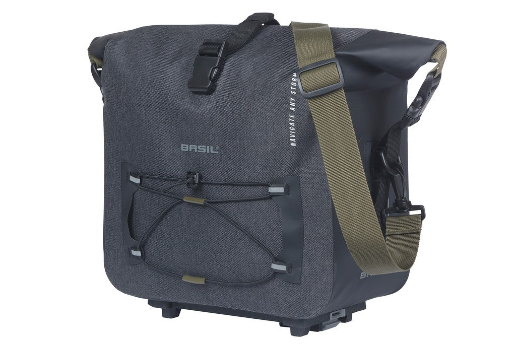 Alforja Basil Navigator Storm negra, 13 l, MIK