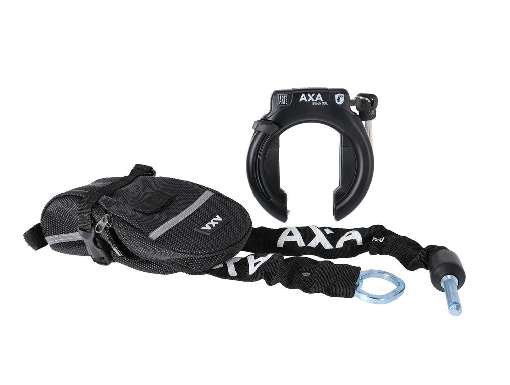 Lucchetto telaio Axa Block XXL Set nero, con ULC 100 e custodia