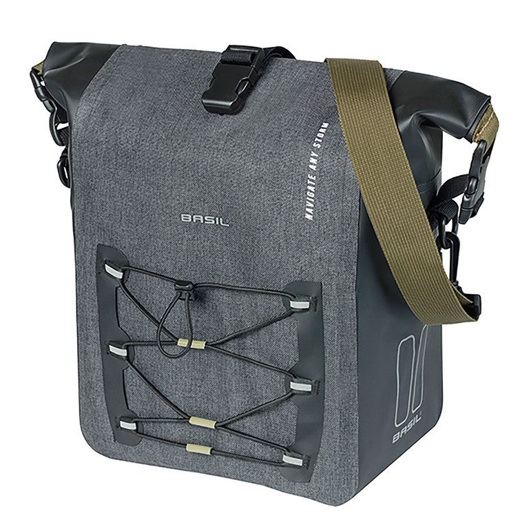 Borsa sing. Basil Navigator Storm M nero, 12-15 l, MIK Hooks