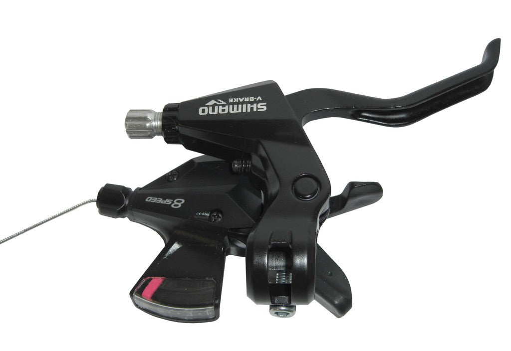 C+F Shimano Altus ST-M310 - Maneta de 2 dedos, 8 velocidades, derecha, V-Brake, 2050 mm, color negro