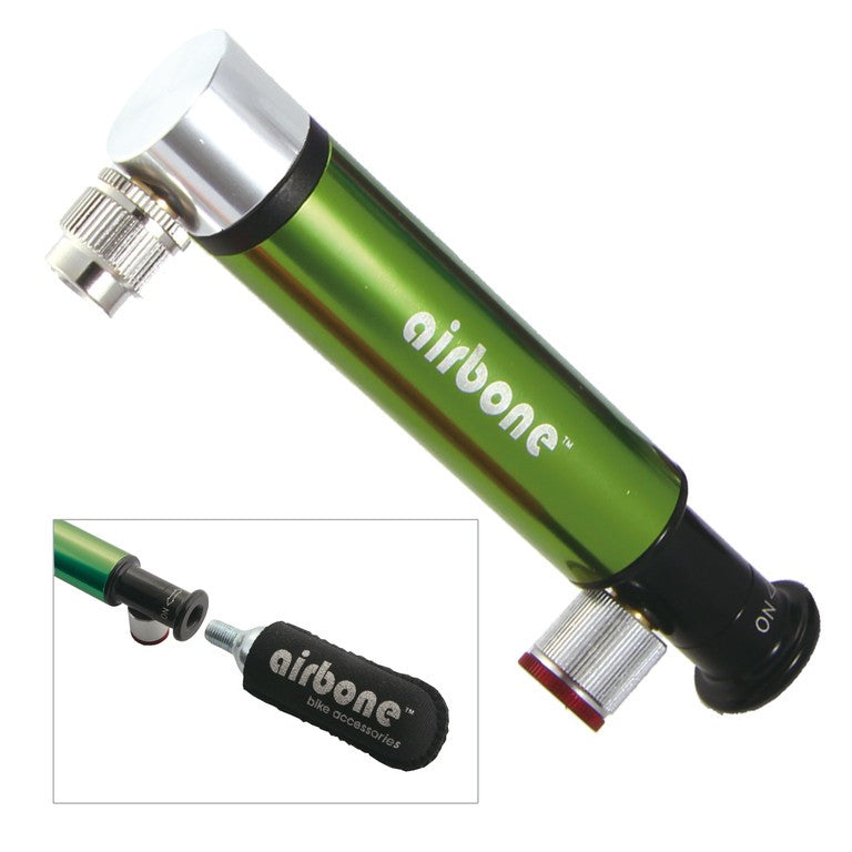 Airbone ZT-724 Dual CO₂ AV Minipumpe, 130 mm, Grün, mit Ständer