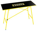 Banco da lavoro pieghevole Pedros 120x47x82 cm,altezza regolabile,giallo