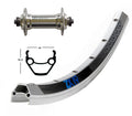 Vorderrad 26x1,75 NFL-QR. 36f Exal ZX 19 silberne Edelstahlspeichen