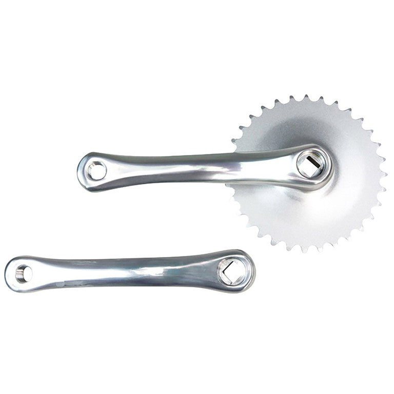 Set pedivella Babboe argento, 32 denti, 1/8 pollici, asse jIS