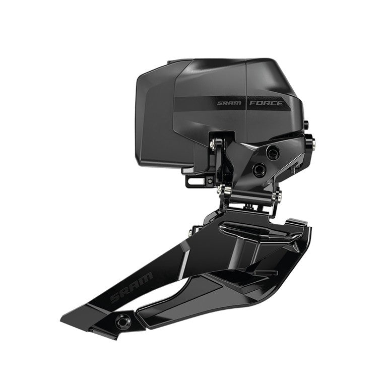 Umwerfer vorne SRAM Force AXS Wide D2 Anlötversion, 61-66°, 2x12, Rd/Yaw, irid.
