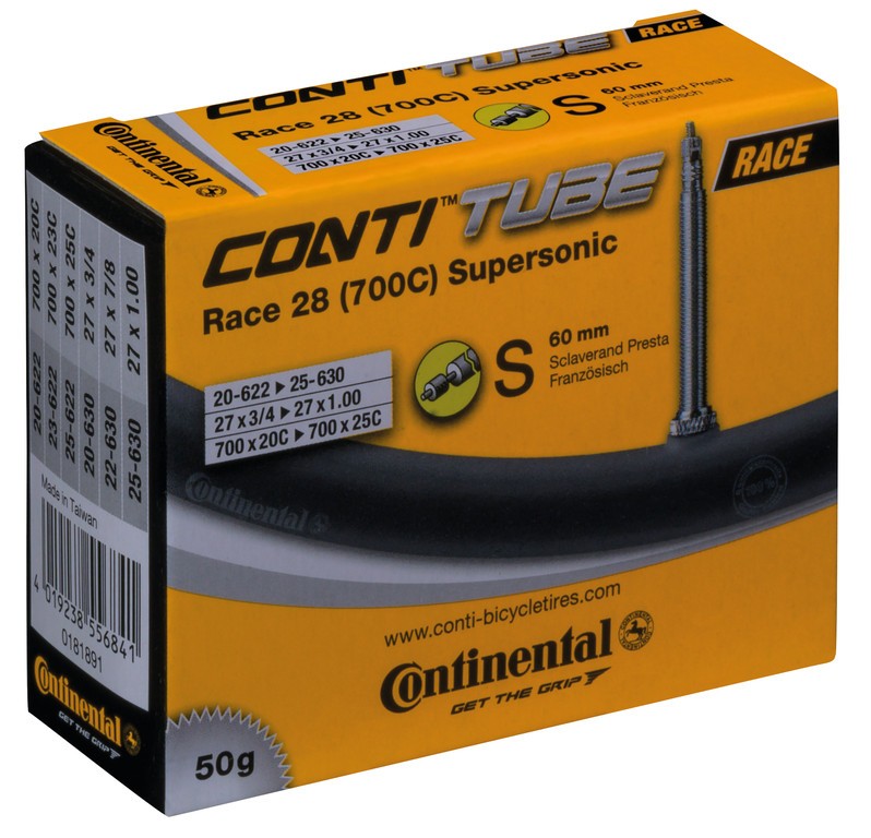 CONTINENTAL Camera d'aria Race 28 Supersonic 28" 700x20/25C 20/25-622/630 VP 60mm