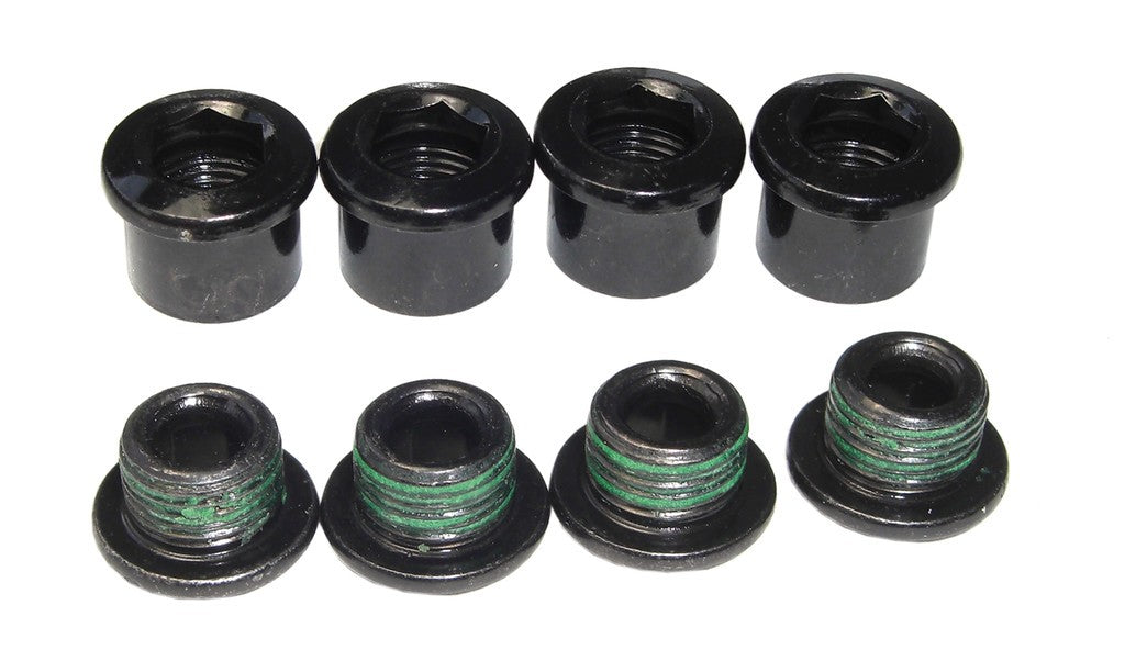 Kit de pernos para plato de 4 brazos, monoplato, de acero, color negro
