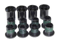 Kit de pernos para plato de 4 brazos, doble RG, acero largo, acero negro