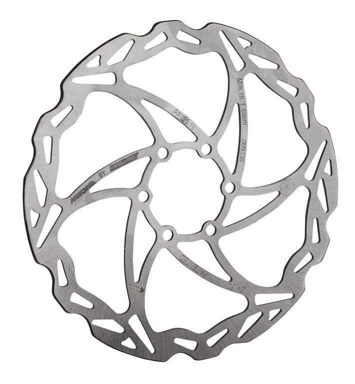 Disco freno Miche MTB Ø160mm, arg, 6 fori, Wave Shape