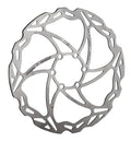 Disco de freno Miche MTB Ø180mm, plateado, 6 agujeros, forma ondulada