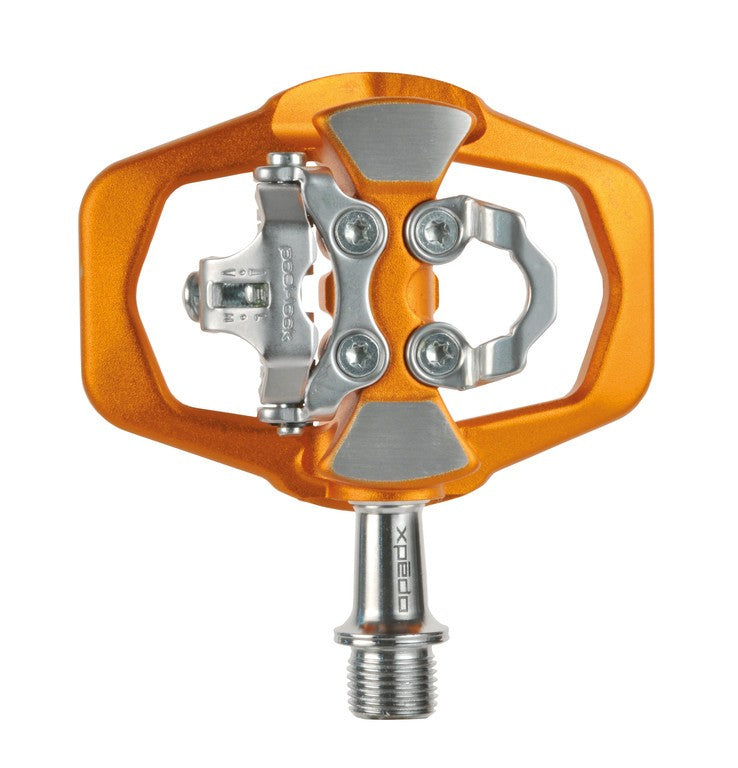 Pedale Xpedo TRAVERSE Duo arancione, 9/16", unilaterale