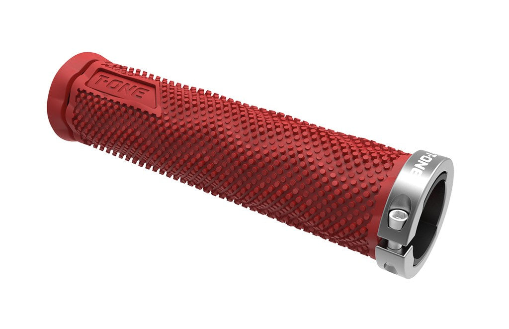 Manopole T-One DOT 130mm, singola, rosso/grigio
