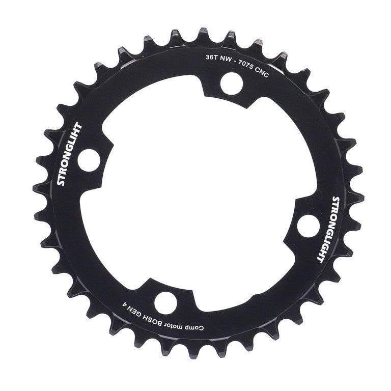 Plato para bicicleta eléctrica Stronglight Bosch Gen4 de 36 dientes y 4 brazos, 104 tornillos