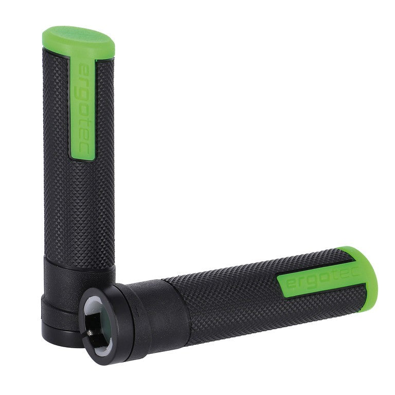 Manopole Ergotec Porto 133mm, Ø 22mm, nero/verde, kraton/all
