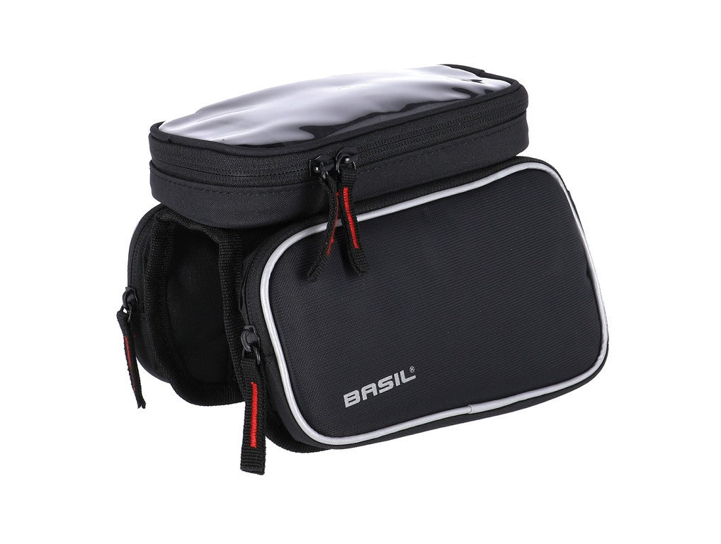 Borsa telaio Basil SportDesign tubo or. nero,20x17x9cm,1,5l,impermeabile