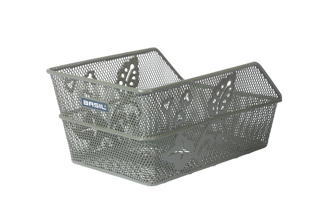 Cestino post. Basil Cento Flower S 31x21x9 cm, verde, maglie strette