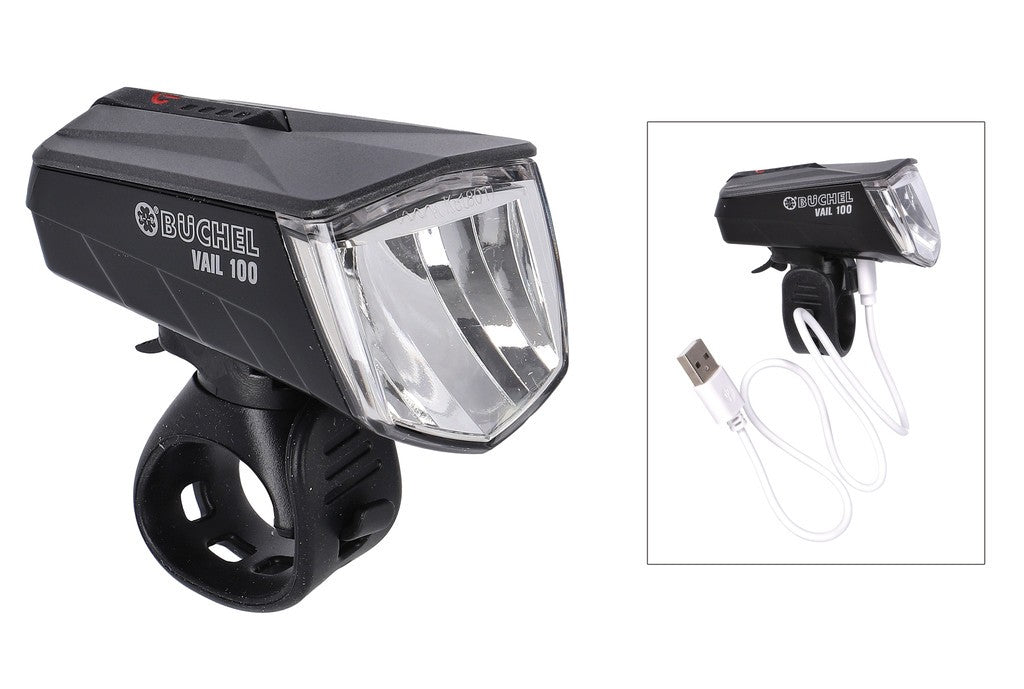 Luce LED a batteria Büchel Vail100 100/70/40/15 Lux, 2000 mAh, fiss. Man.