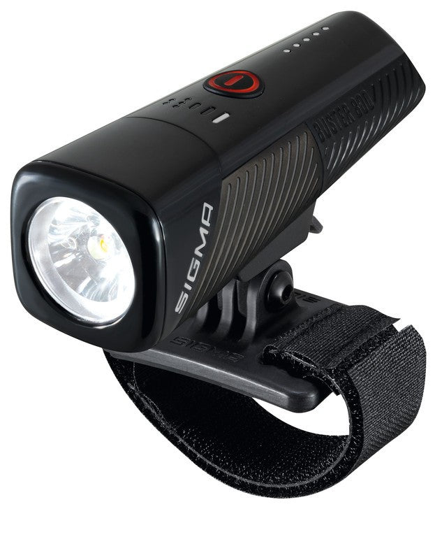 SIGMA Buster 800 HL LED-Helmlampe, schwarz, mit Universalhalterung