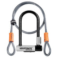 Lucc. arco Kryptonite KryptoLok Mini-7 8,2x17,8cm,nr/arg,2 chi.,c. cavo 4'