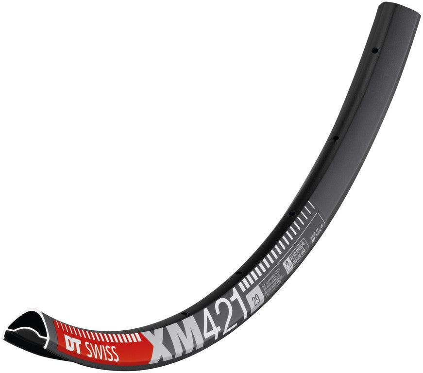 Llanta DT Swiss XM 421 de 29", negra, 28 agujeros, 622-25, LV 6,5 mm