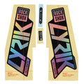 Kit de calcomanías Force. RockSh.Lyrik Ult. 27/29" 11.4018.105.049, cuero. Negro brillante arcoíris