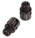Prolung. asse pedale Ergotec acciaio inox nero per 9/16" al paio