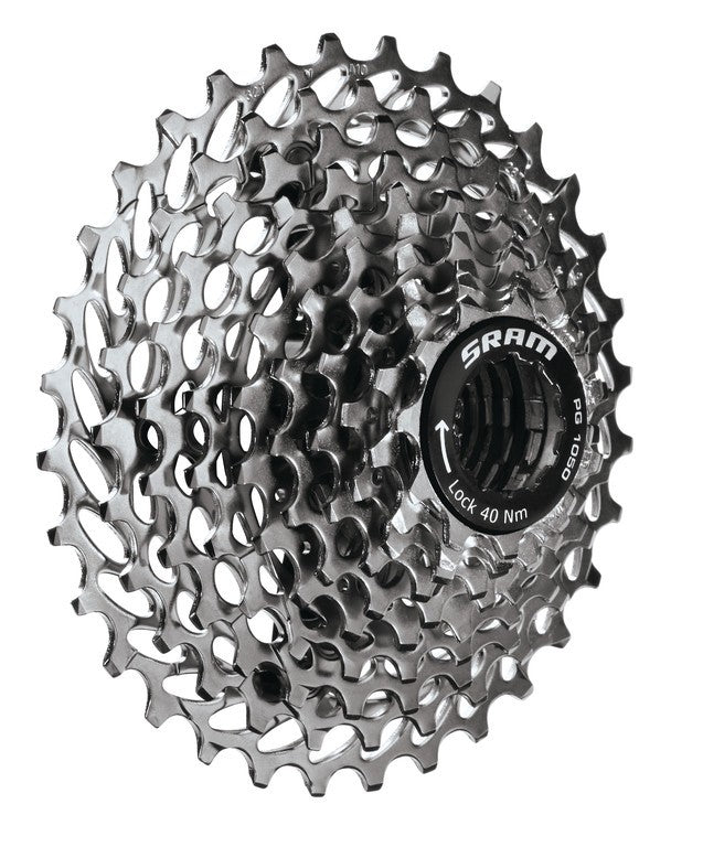 SRAM PG-1050 10-fach Kassette, 11-36 Zähne, HG-Körper, silber