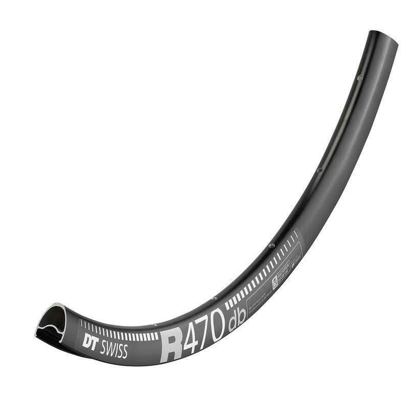 Cerchio DT Swiss R 470 DB 28", nero, 28 fori, 622-20, LV 6,5mm