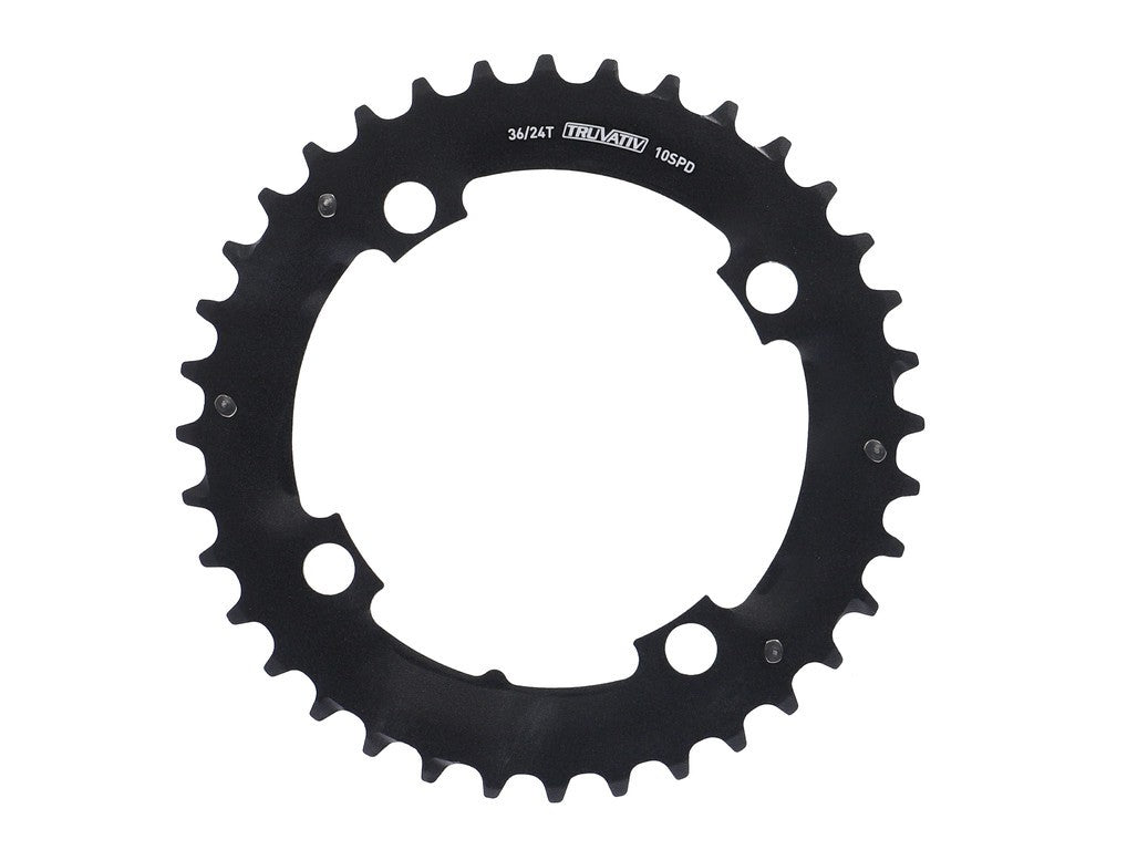 MTB Crown 36 Z. S1 2x10-fach 104mm gb, aluminio, negro