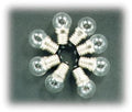 Bombilla de luz trasera de 6 V 0,6 W, 10 unidades