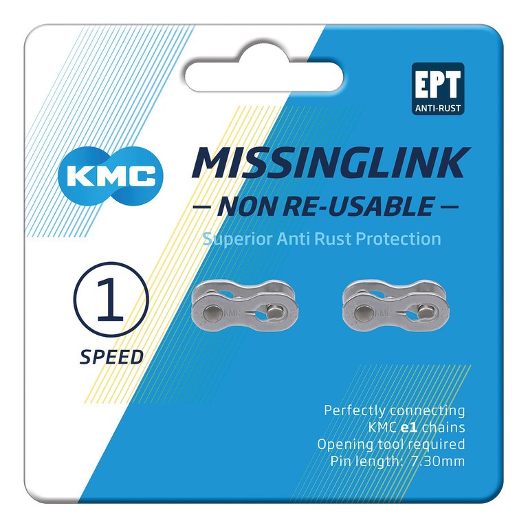 Missinglink KMC e1NR EPT per KMC e1 2 pz., 1/2" x 3/32", stretta, arg
