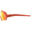 Alpina Rocket Youth Sportbrille, orangefarbenes Oberteil, gelb verspiegelte Gläser, Kategorie 3