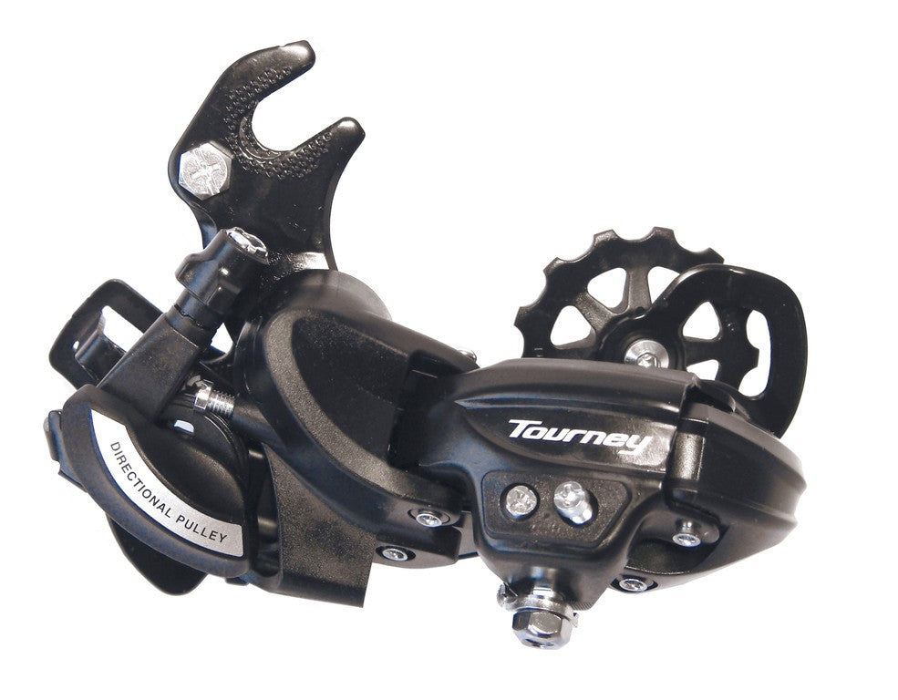 Deragl. post. Shimano Tourney RD-TY500 6/7 vel., con adatt., gabbia lunga