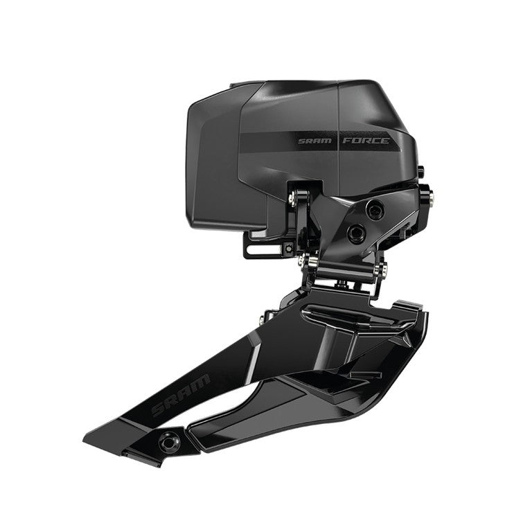 Umwerfer vorne SRAM Force AXS D2 Anlötversion, 61-66°, 2x12, Rd/Yaw, irid.