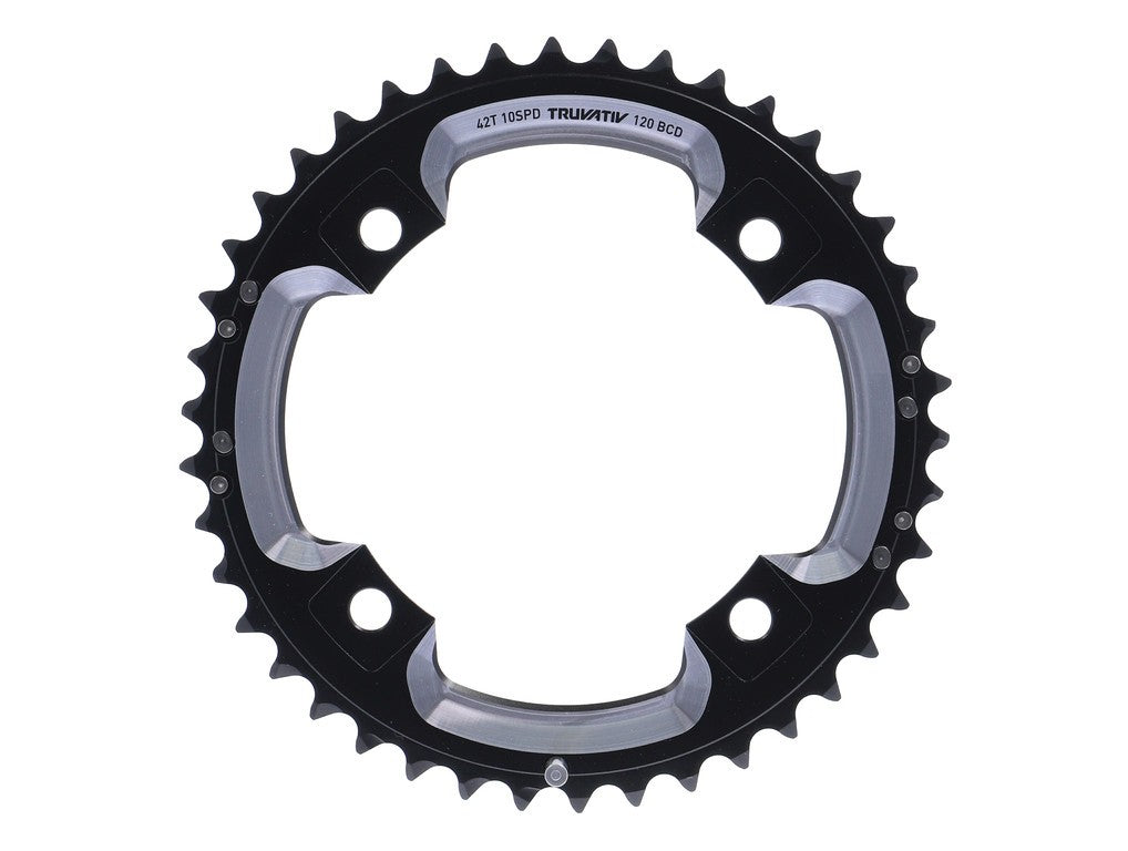 Plato MTB 42T S2 120 AL6 Blast Black, L-Pin GXP CNC 2x10