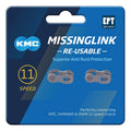 Missinglink KMC 11R EPT Wiederverwendbare 2 Stück für 5,65-mm-Ketten, 11 V, silber