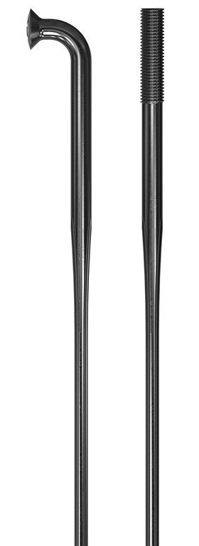 Raggi piatti DT Revolite® 2.0x1.3x284mm cart.20 pz. nero, J-Bend, acciaio inox